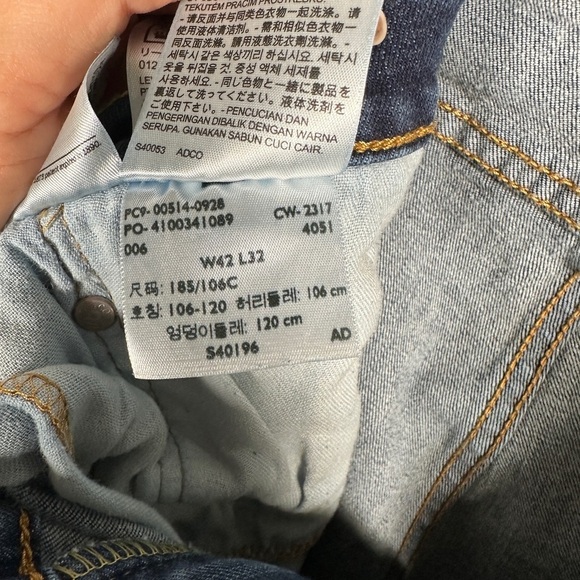 Levi's 514 Men's Relaxed Fit Denim Jeans - Deep Blue 42x32 - Picture 9 of 10